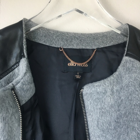 ELLA MOSS Gray and Black Textured Boucle Jacket S - Picture 5 of 8